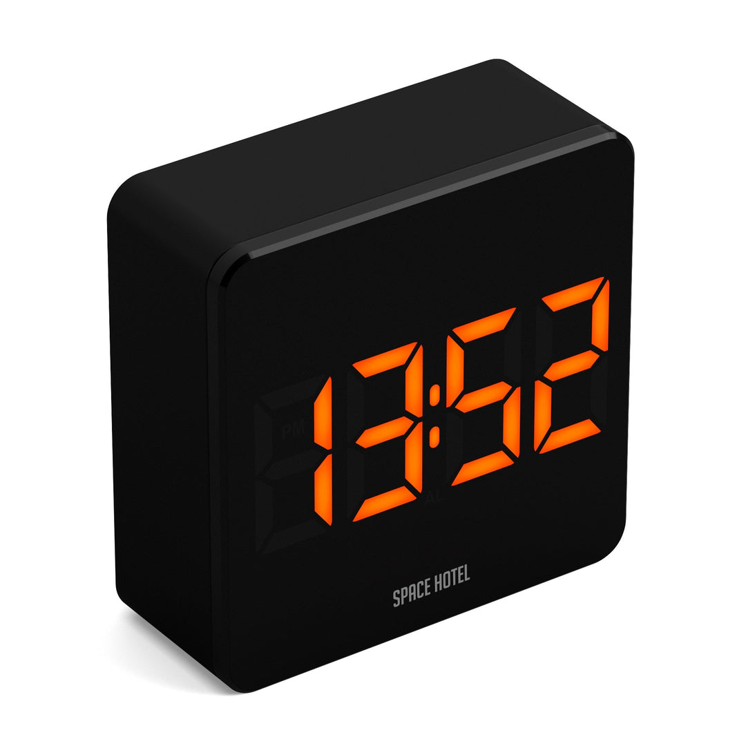 Space Hotel Orbatron Digital LED Alarm Clock Black and Orange 10cm NGSH-ORB-O1-K 3