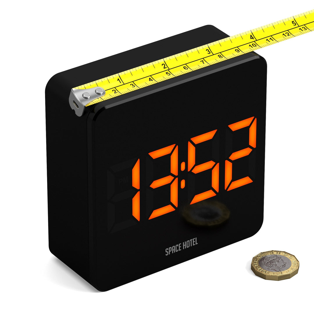 Space Hotel Orbatron Digital LED Alarm Clock Black and Orange 10cm NGSH-ORB-O1-K 4