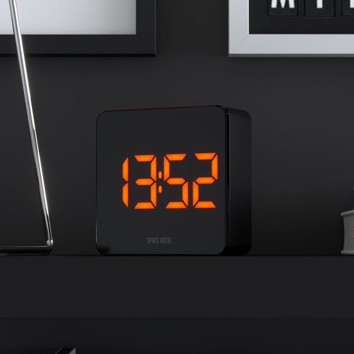 Space Hotel Orbatron Digital LED Alarm Clock Black and Orange 10cm NGSH-ORB-O1-K 8