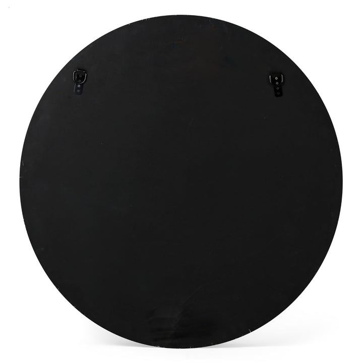 Large Round Mirror Moving Cogs Wall Clock 82cm 38535 Back