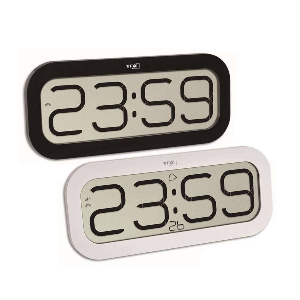 TFA BimBam Hourly Chime Digital Alarm Wall or Table Clock 32cm 60.4514
