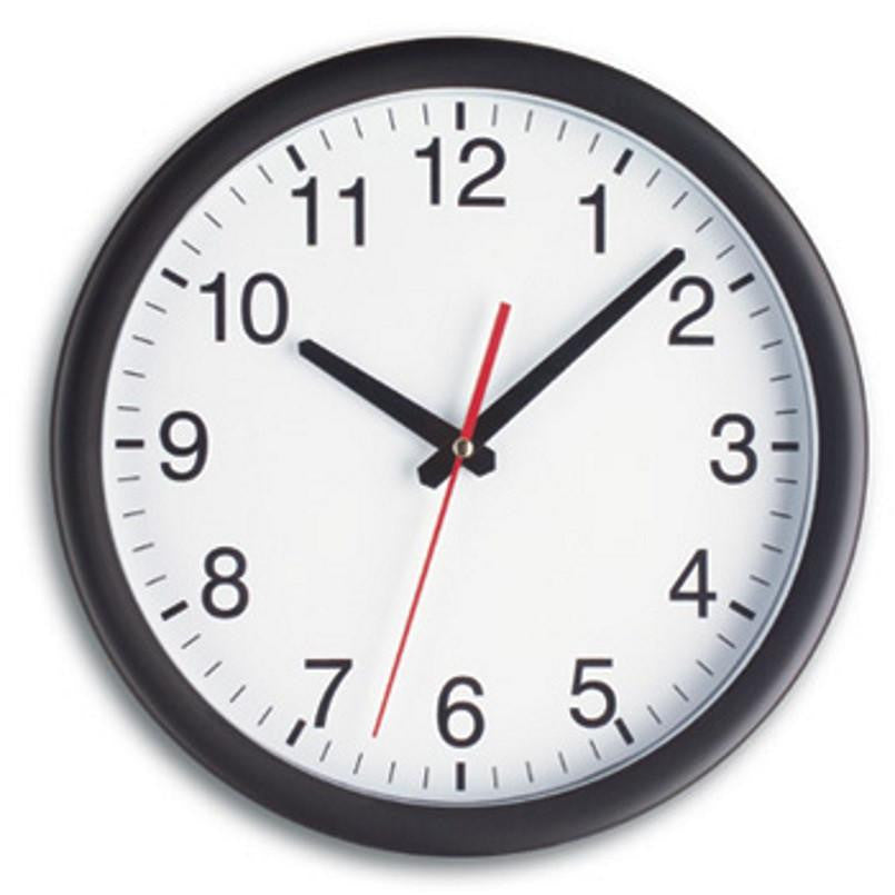 TFA Black Rim Wall Clock 30cm 98.1077