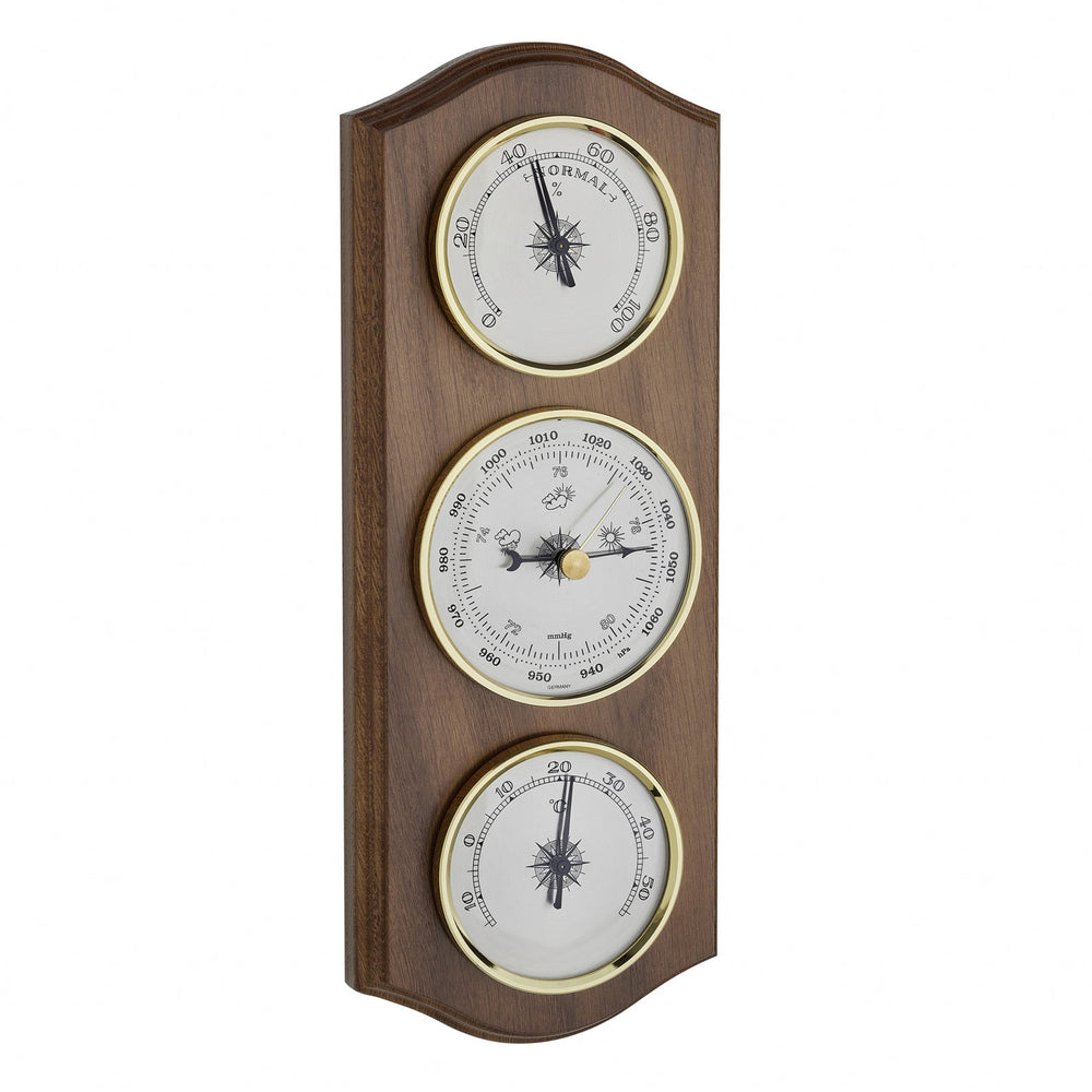 TFA Curved Weather Station Solid Oak Brown 20.1000.01 2