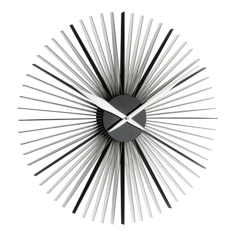 TFA Daisy Wall Clock Transparent Black 50cm 60.3023.01
