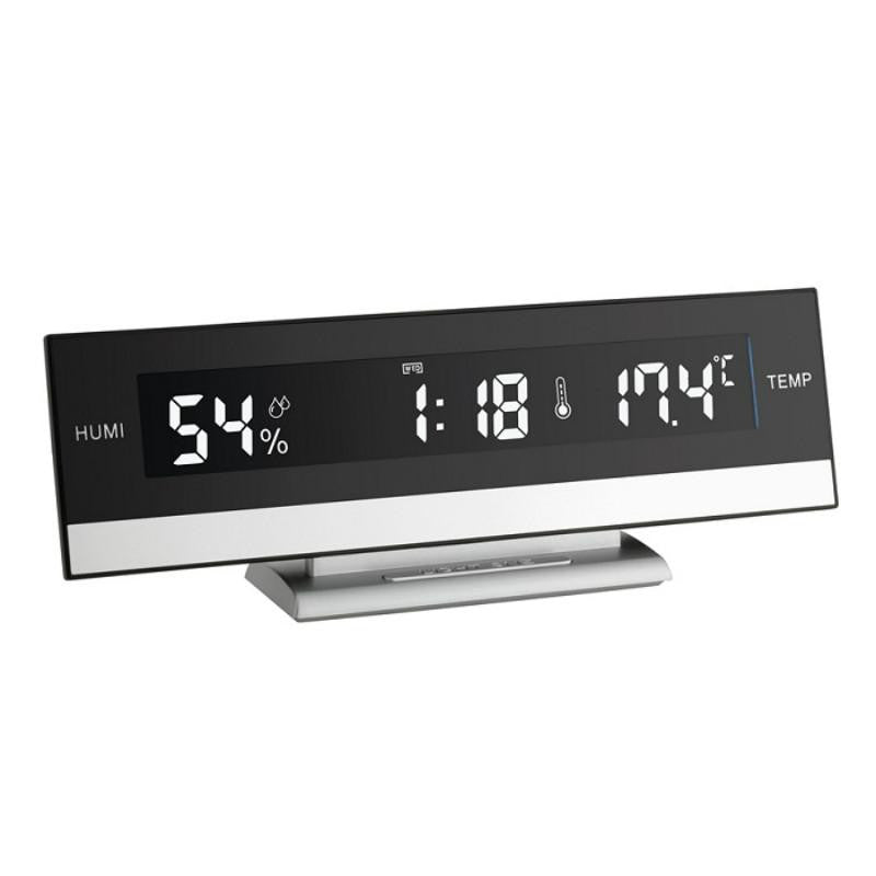 TFA Digital Indoor Climate Alarm Clock Black 24cm 602011