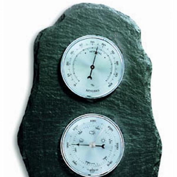 TFA Domatic Stone Plaque Weather Station Natural Slate 37cm 20.3017 Dials