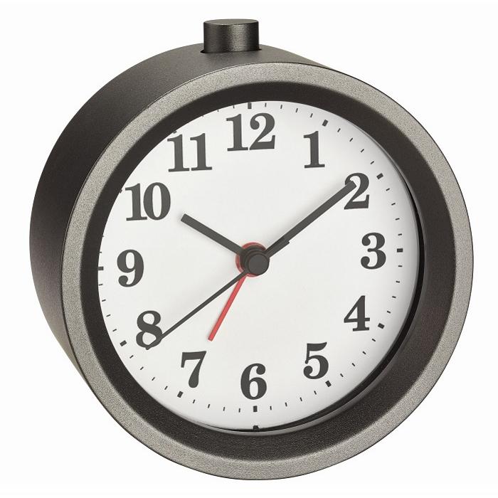 TFA Round Silent Sweep Alarm Clock 10cm 60.1026.10
