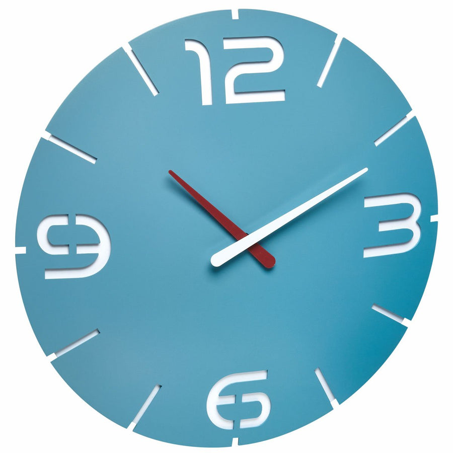 TFA Germany Alexi Contour Design Analogue Wall Clock Blue 35cm 60.3047.14 1