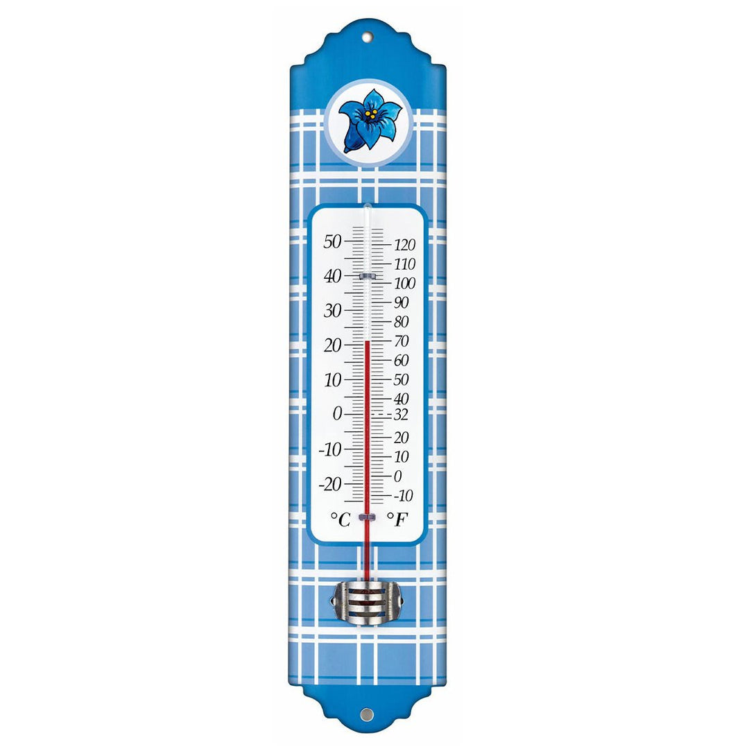 TFA Germany Alpine Indoor Outdoor Metal Thermometer Blue Gentian 30cm 12.2052.06 1