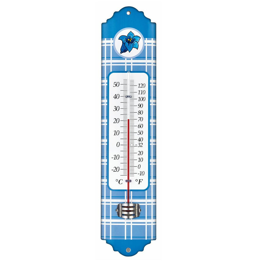 TFA Germany Alpine Indoor Outdoor Metal Thermometer Blue Gentian 30cm 12.2052.06 1