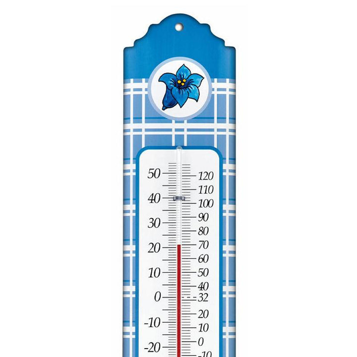 TFA Germany Alpine Indoor Outdoor Metal Thermometer Blue Gentian 30cm 12.2052.06 2
