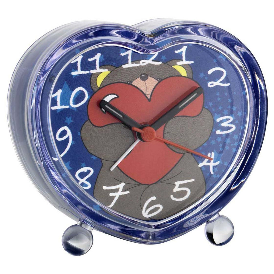 TFA Germany Bear Love Kids Alarm Clock Blue 11cm 60.1015.06 1