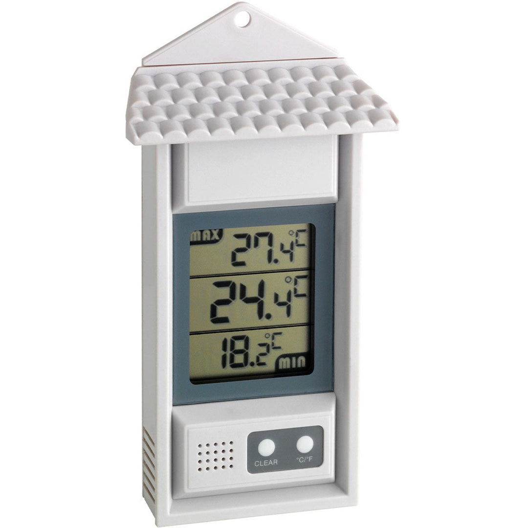 TFA Germany Brigs Indoor Outdoor Digital Thermometer White 15cm 30.1039 1