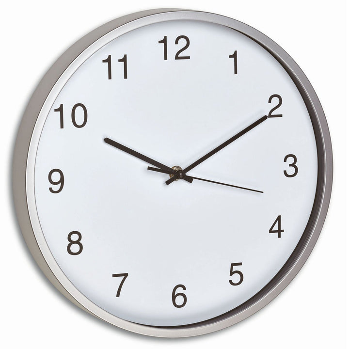 TFA Germany Compton Wall Clock Silver and White 31cm 60.3019.54 1