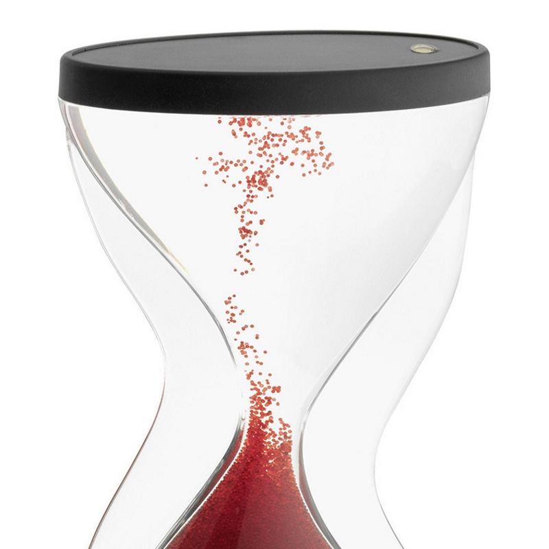 TFA Germany Contra Reverse Flowing Hourglass Black Red 12cm 18.6004.05 2