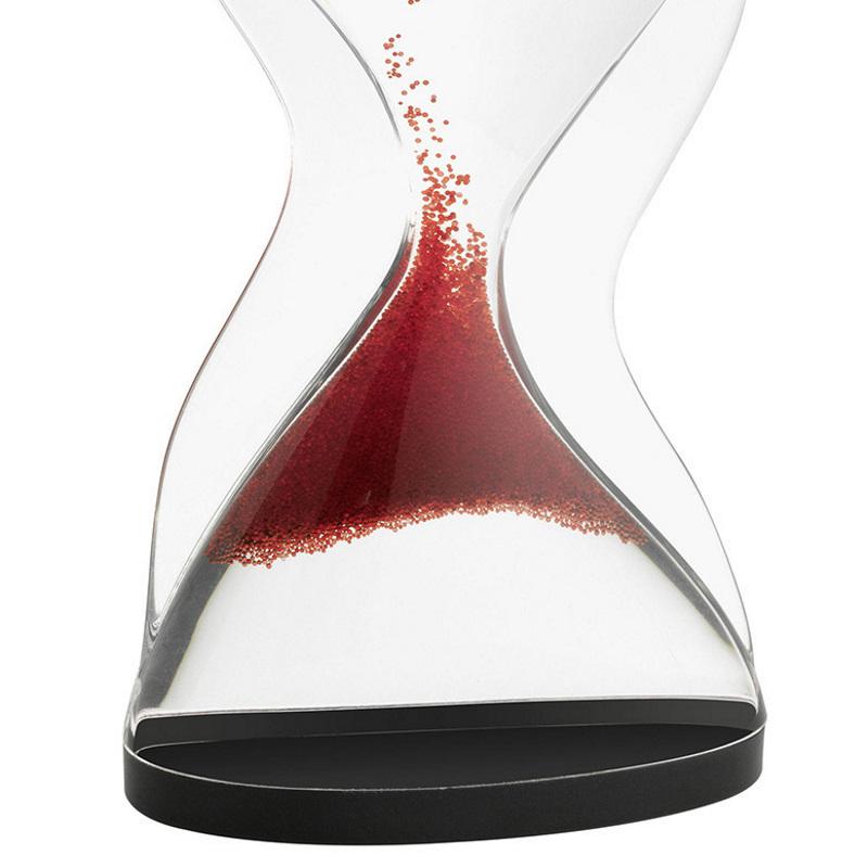 TFA Germany Contra Reverse Flowing Hourglass Black Red 12cm 18.6004.05 3
