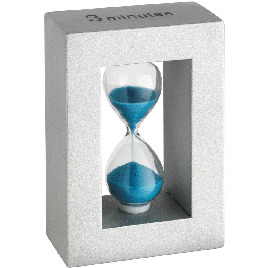TFA Germany Contra Wood Framed Hourglass Light Blue Sand 11cm 18.6006.14 1