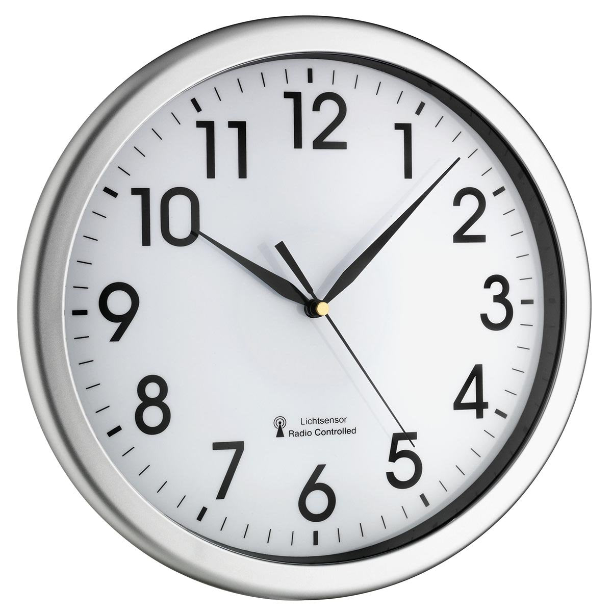 TFA Germany Blaze Analogue Wall Clock White and Silver 31cm 60.3519.02 1