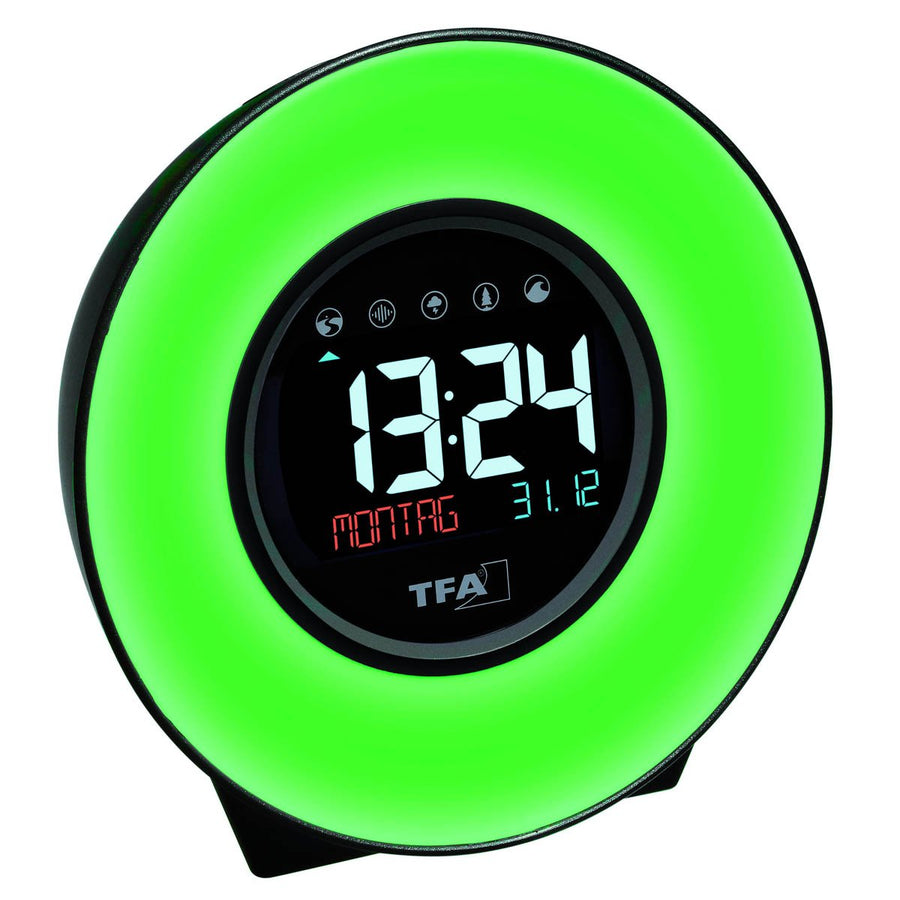 TFA Germany Dexter Mood Light Alarm Clock Changing Colours 14cm 60.2023.02 1