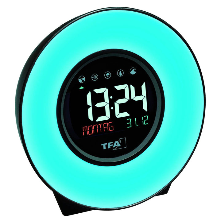 TFA Germany Dexter Mood Light Alarm Clock Changing Colours 14cm 60.2023.02 7