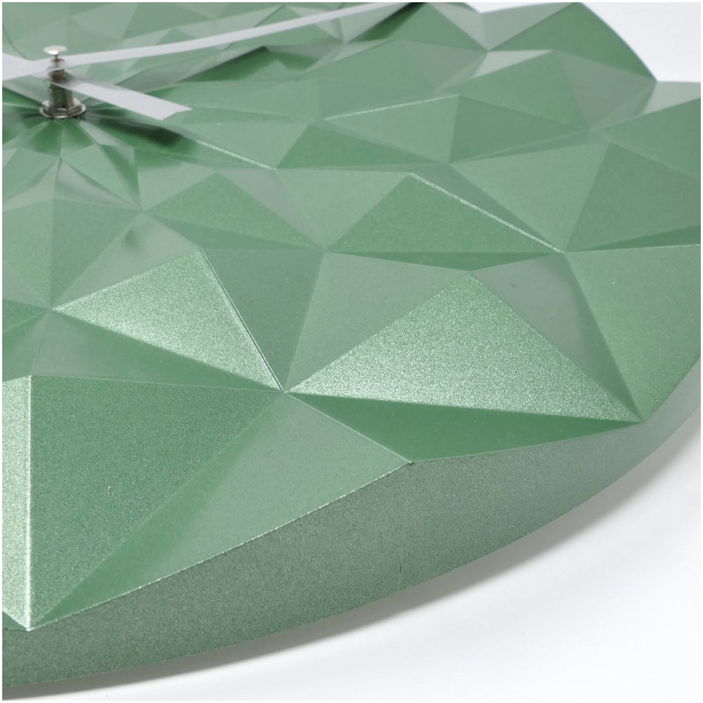 TFA Germany Diamond Gradient Wall Clock Metallic Green 40cm 60.3063.04 2
