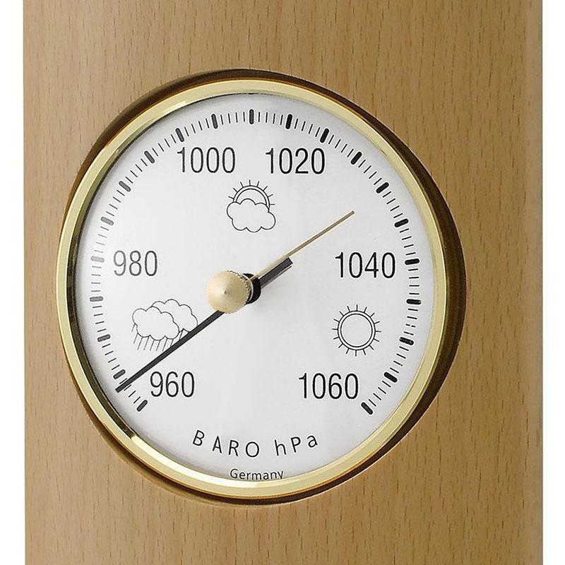 TFA Germany Gordon Analogue Solid Wood Weather Station Beech Natural 35cm 20.1028.05 3