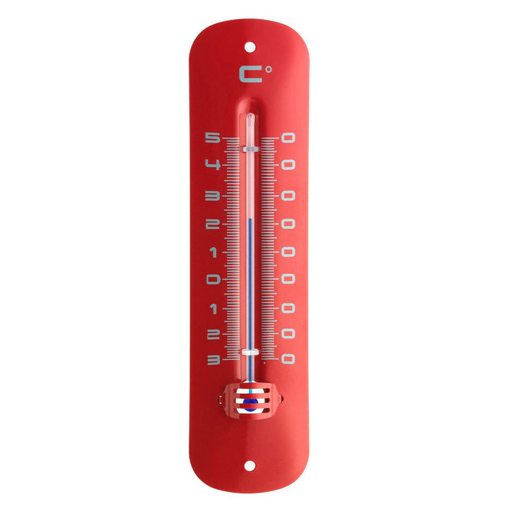 TFA Germany Grant Indoor Outdoor Metal Thermometer Red 20cm 12.2051.05 1