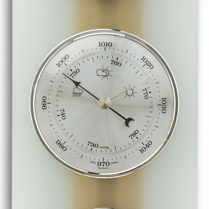 TFA Germany Hadley Analogue Glass Weather Station Natural Beech Glass 39cm 20.1067.05 3