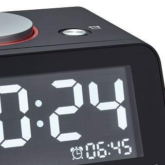 TFA Germany Hometime Digital Alarm Clock Black 11cm 60.2017.01 2