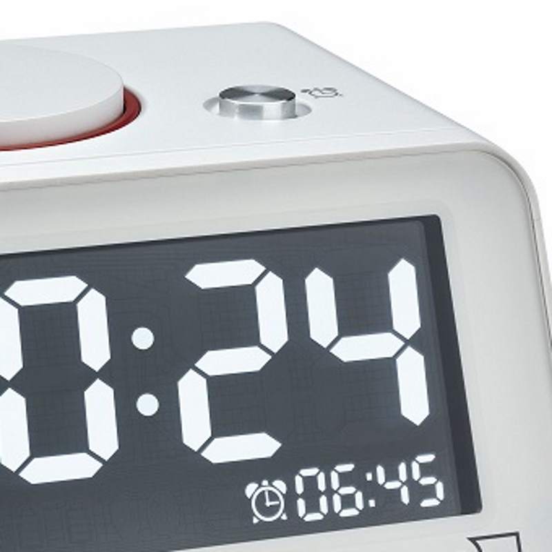 TFA Germany Hometime Digital Alarm Clock White 11cm 60.2017.02 2