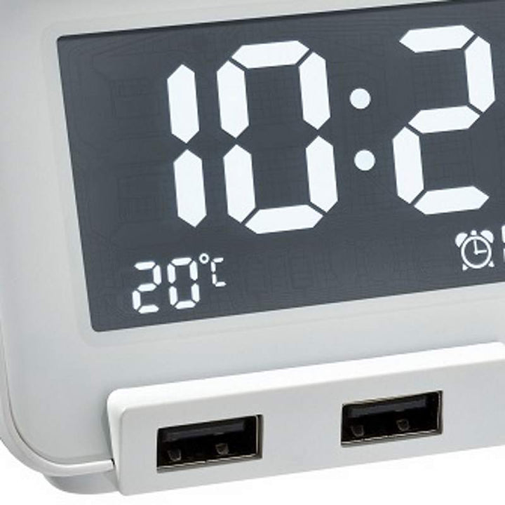 TFA Germany Hometime Digital Alarm Clock White 11cm 60.2017.02 3