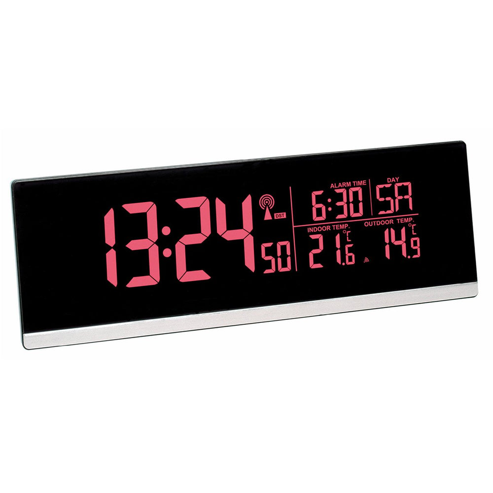 TFA Germany Indoor Outdoor Temperature USB Charging Digital Alarm Clock 22cm 60.2548.01 2