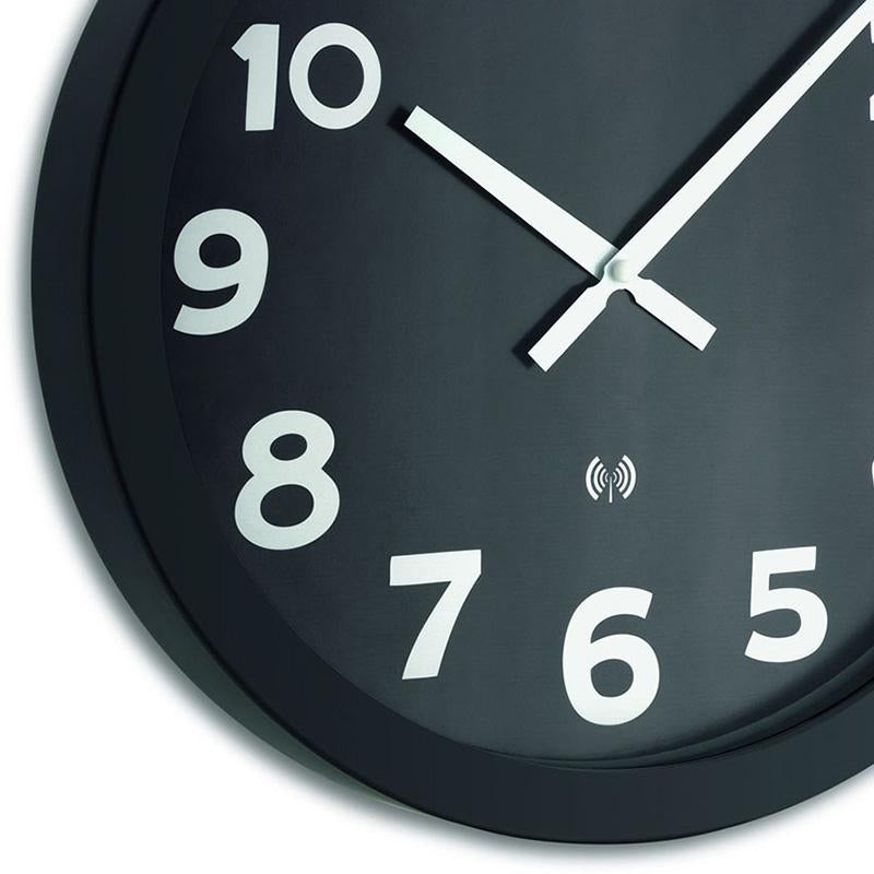 TFA Germany Linus Analogue Metal Frame Wall Clock Black 40cm 60.3506 3