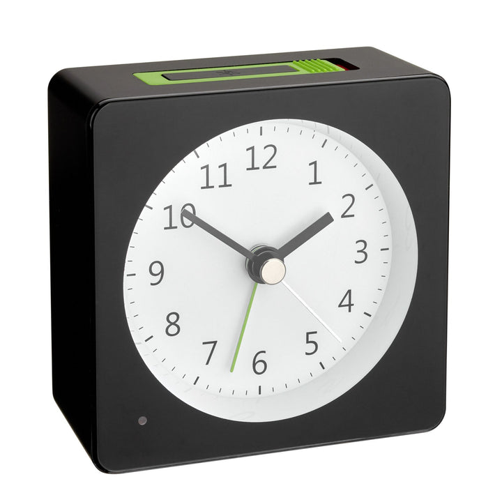 TFA Germany Loom Compact Alarm Clock BlackGreen 9cm 60.1031.01 1