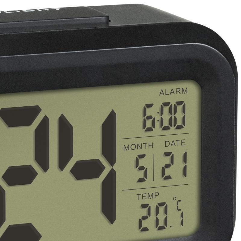 TFA Germany Lumio DIgital Alarm Clock Black  14cm 60.2018.01 2