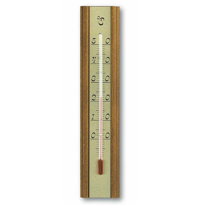 TFA Mccoy Solid Oak Wood Analogue Thermometer, 20cm