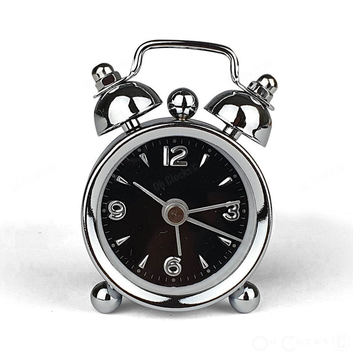 TFA Germany Mini Nostalgia Twin Bell Alarm Clock Black 6cm 60.1000.01 2