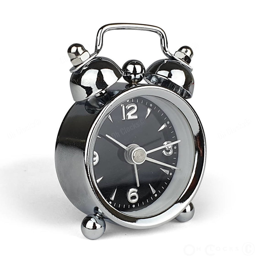TFA Germany Mini Nostalgia Twin Bell Alarm Clock Black 6cm 60.1000.01 3