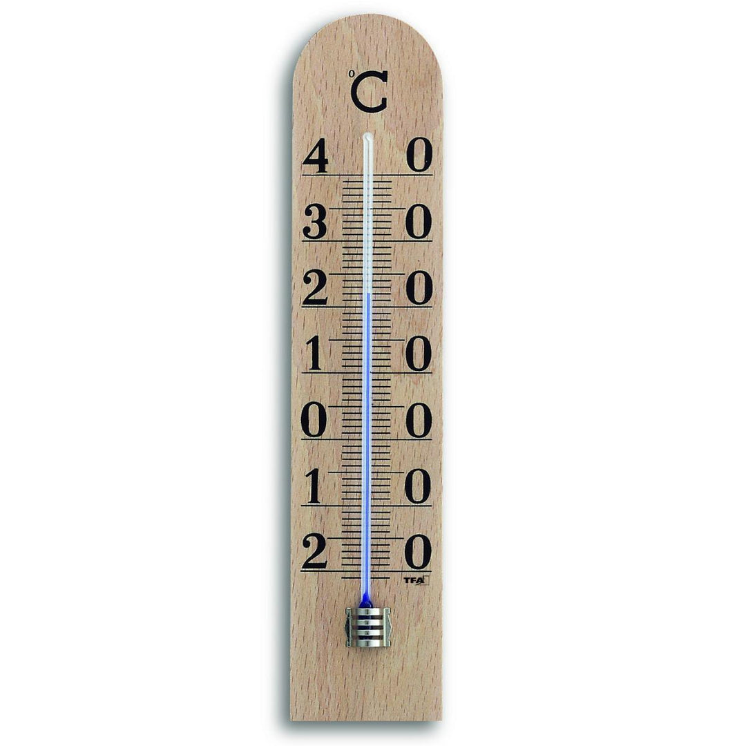 TFA Ryden Beech Wood Large Scale Analogue Thermometer, 25cm