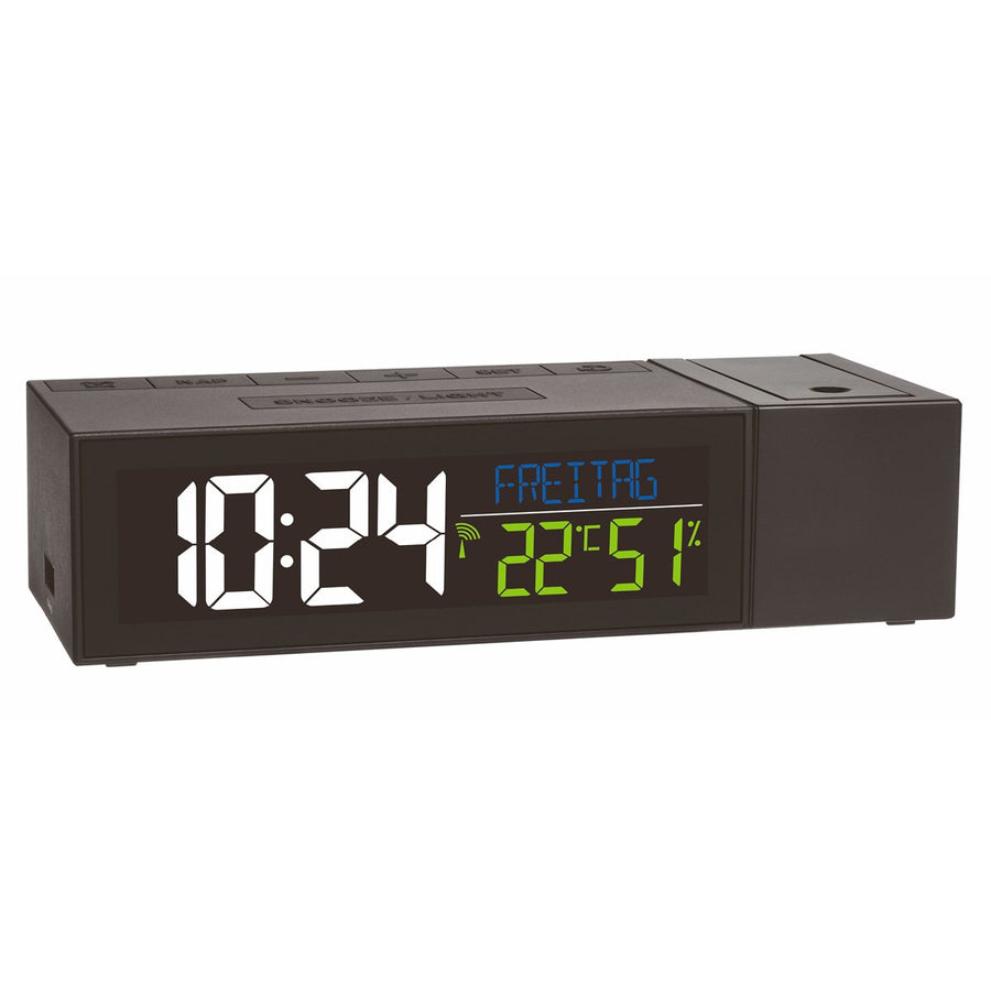 TFA Germany Show Projection and USB Charging Digital Alarm Clock Black 17cm 60.5014.01 1