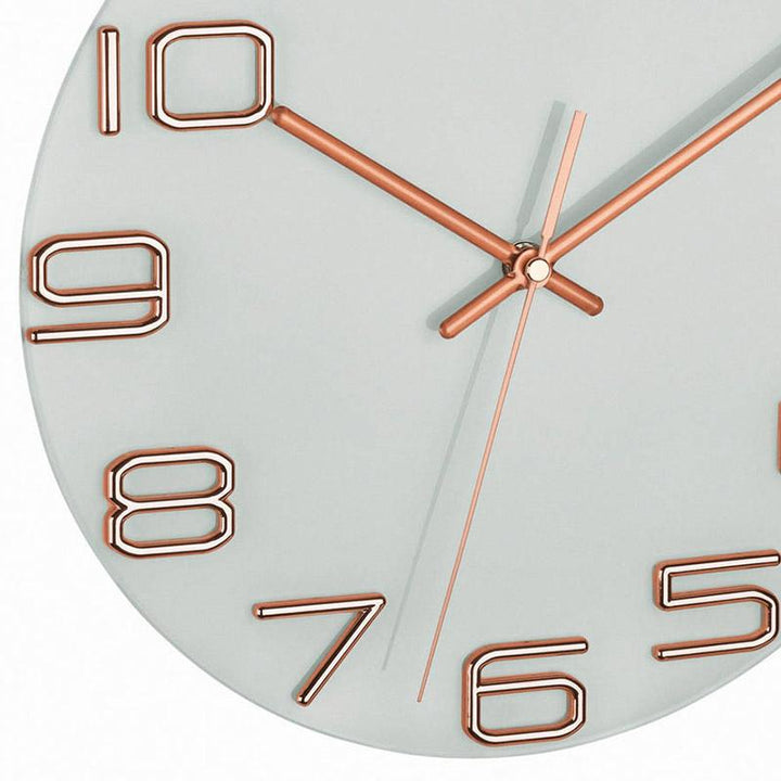 TFA Germany Sonia Analogue Glass Dial Wall Clock Copper 30cm 60.3043.51 3