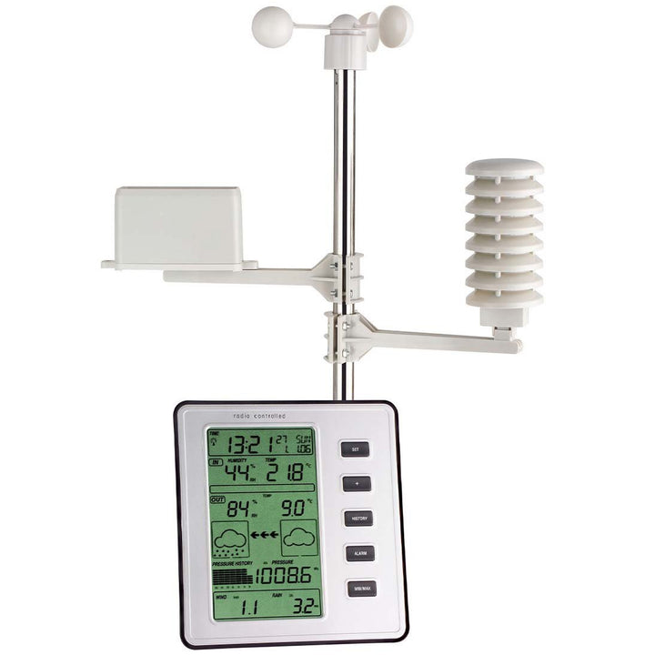 TFA Germany Stratos Digital Wireless Weather Station Wind Rain Gauge 17cm 35.1077.54 Whole Kit