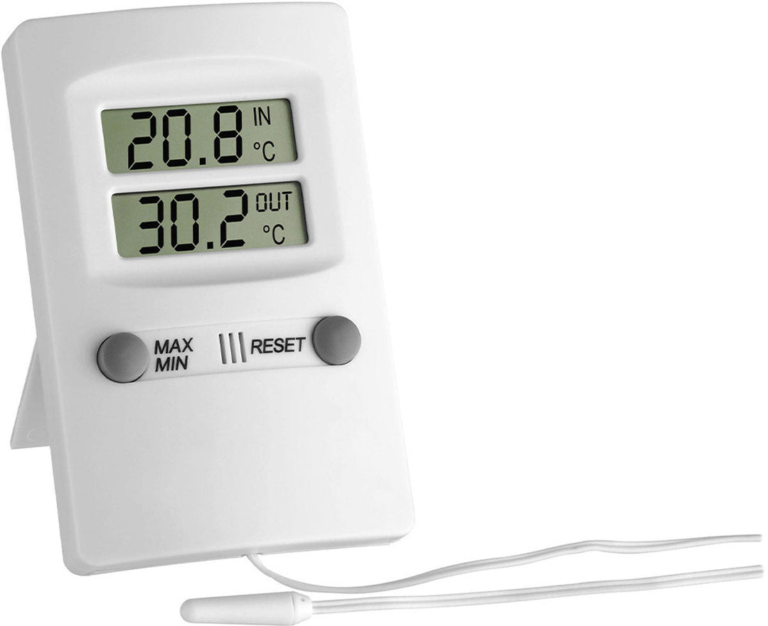 TFA Germany Toby Indoor Outdoor Digital Thermometer White 11cm 30.1009 1