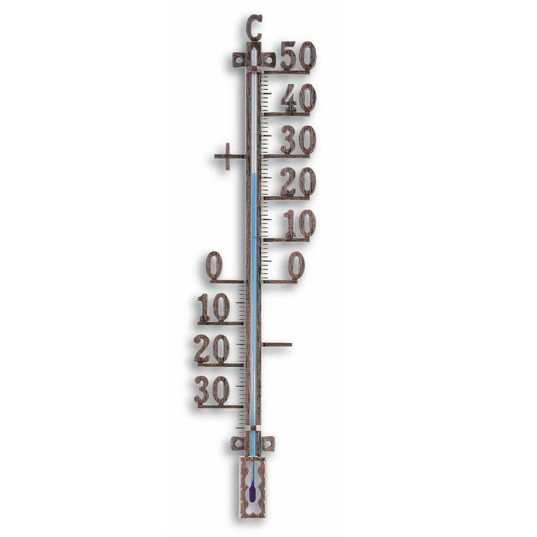 TFA Tyson Outdoor Weatherproof Metal Thermometer, Antique Copper, 41cm