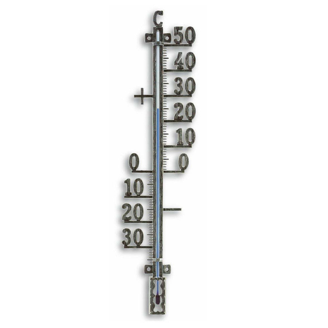 TFA Tyson Outdoor Weatherproof Metal Thermometer, Antique Tin, 41cm