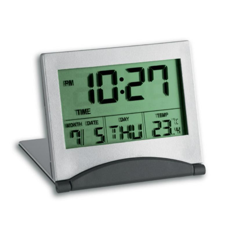 TFA Multifunctional Digital Alarm Clock Silver 7cm 981054