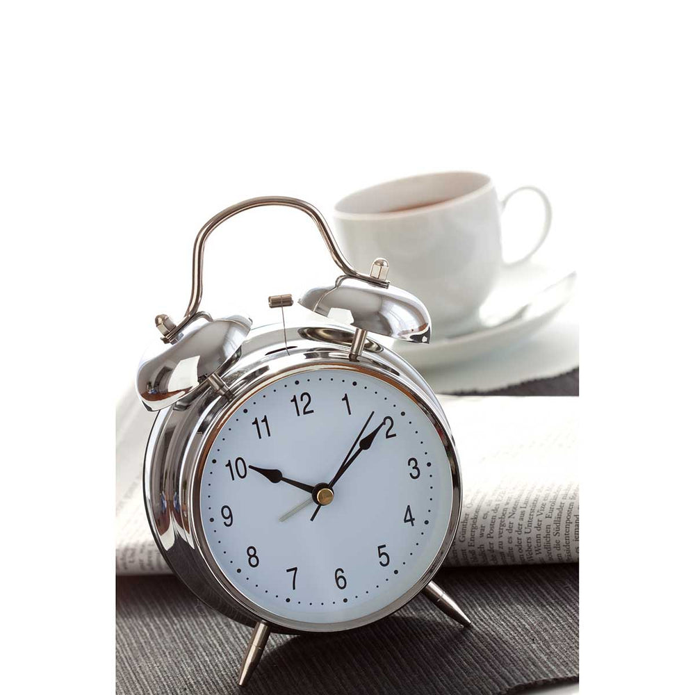 TFA Nostalgia Double Bells Alarm Clock Chrome 18cm 98.1043 Lifestyle
