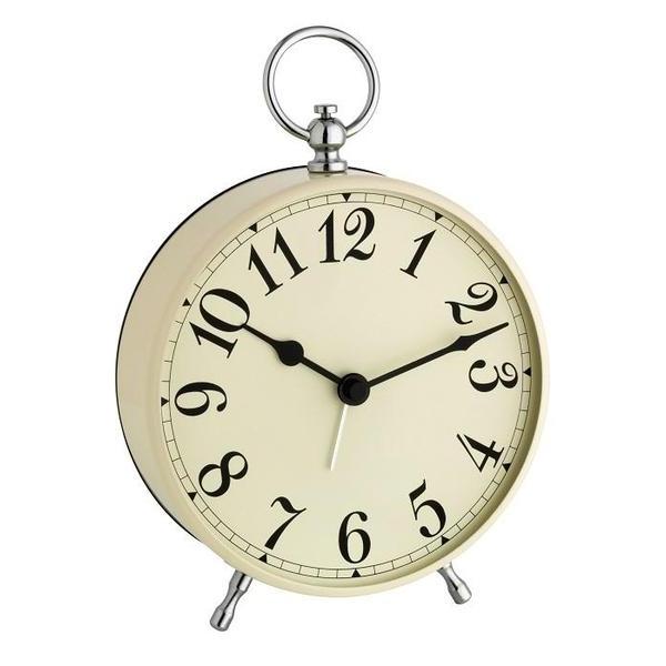 TFA Nostalgic Alarm Clock With Vintage Dial Beige 16cm 60.1023.09