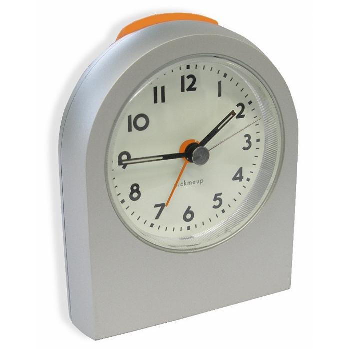 TFA Pick Me Up Illuminating Alarm Clock Silver 9cm