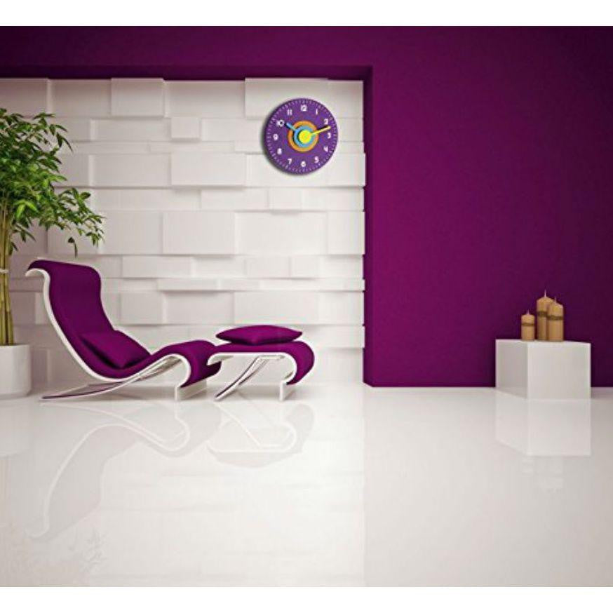 TFA Polo Wall Clock Purple 23cm Glamour 60.3015.11